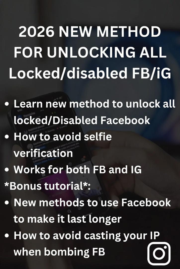 NEW METHODS TO UNLOCK FB/IG